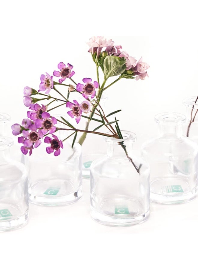CHIVE â€˜Loftâ€™ Small Mini Flower Vases - Clear Glass Bud Vases, Set of 10 - Cute Vintage Rustic Centerpieces for Wedding, Events & Home - Premium Quality, Designed to Last - Image 4