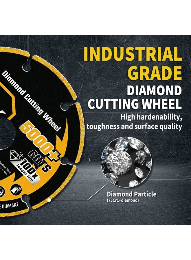 Revvstark 4 1/2 Inch Cut Off Wheel Diamond Cutting Wheel 4 1/2 Inch with 7/8" Arbor, Angle Grinder Cutting Disc for Metal with 5000+ Cuts on Rebar, Steel, Iron and INOX - Image 2