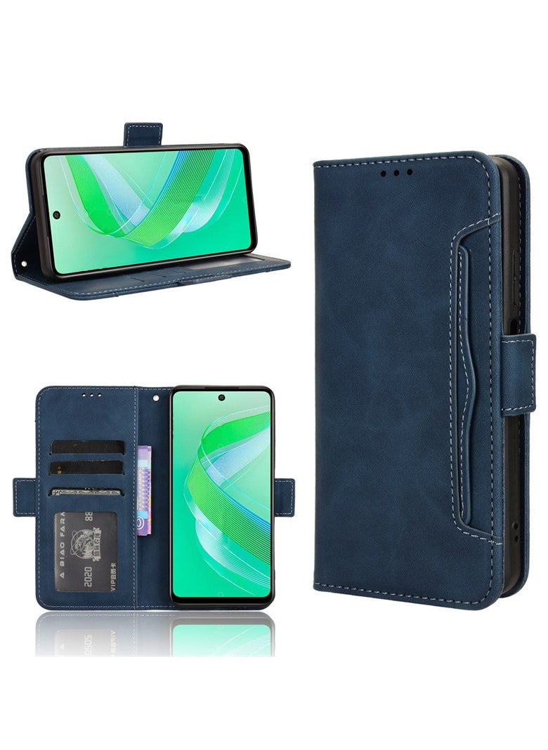 جنرال - غطاء لهاتف Infinix Smart 8/8 Plus، جراب جلدي قابل للطي بمغناطيس، محفظة فاخرة للهاتف مع فتحة للبطاقات ومسند قابل للطي، غطاء لهاتف Infinix Smart 8/8 Plus. - Image 1