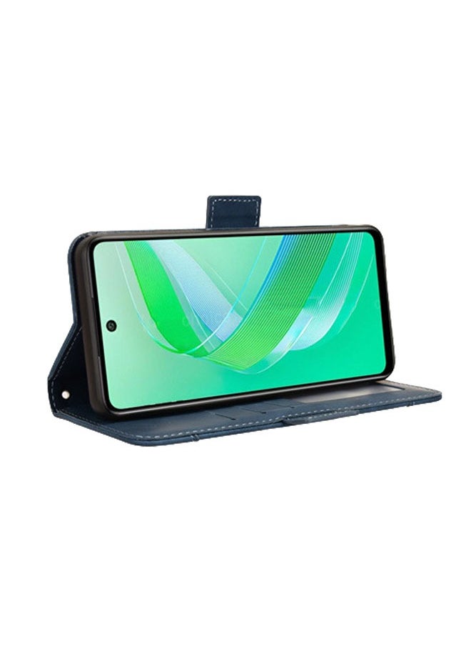 جنرال - غطاء لهاتف Infinix Smart 8/8 Plus، جراب جلدي قابل للطي بمغناطيس، محفظة فاخرة للهاتف مع فتحة للبطاقات ومسند قابل للطي، غطاء لهاتف Infinix Smart 8/8 Plus. - Image 1
