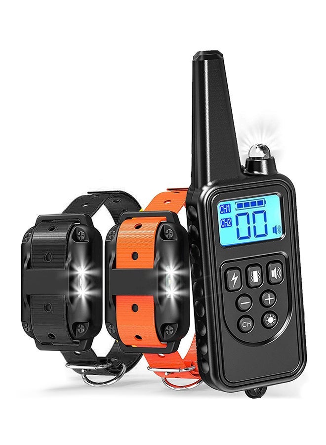 NIBEMINENT Waterproof Rechargeable Dog Training Collar With Remote Black/Orange - Image 2