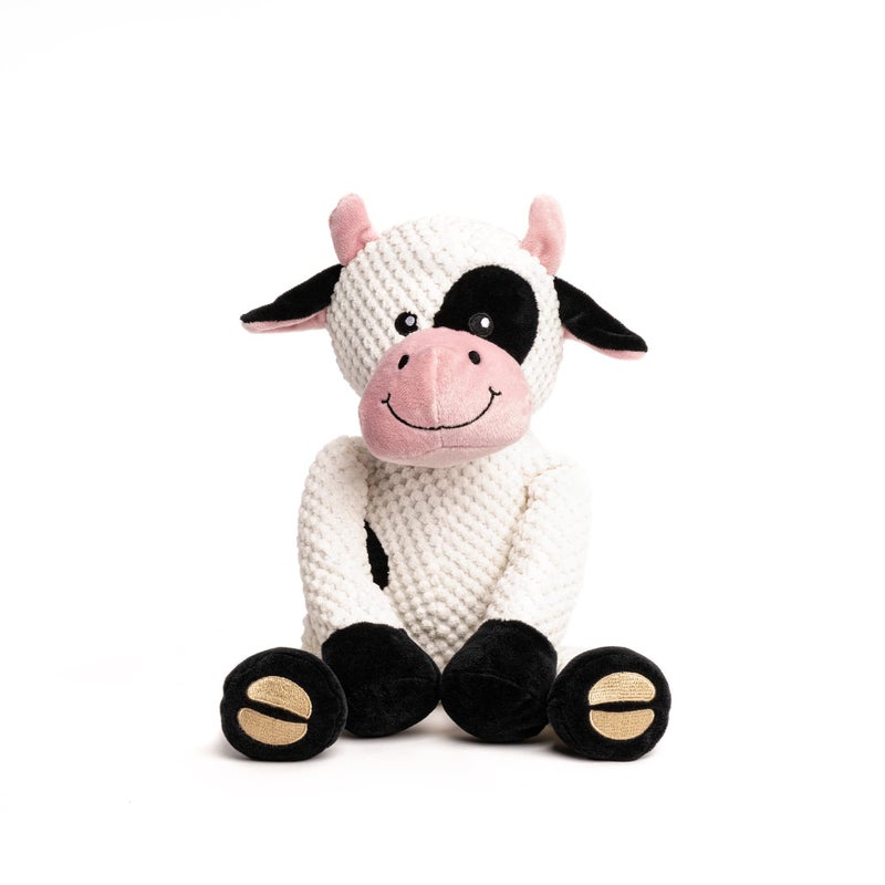 fabdog Floppies Plush Dog Toy Cute Durable Squeaky Dog Toys Best Squeak Toy for Puppies and All Breeds Ideal Pet Gift Small Cow - Image 2