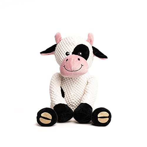 fabdog Floppies Plush Dog Toy Cute Durable Squeaky Dog Toys Best Squeak Toy for Puppies and All Breeds Ideal Pet Gift Small Cow - Image 1