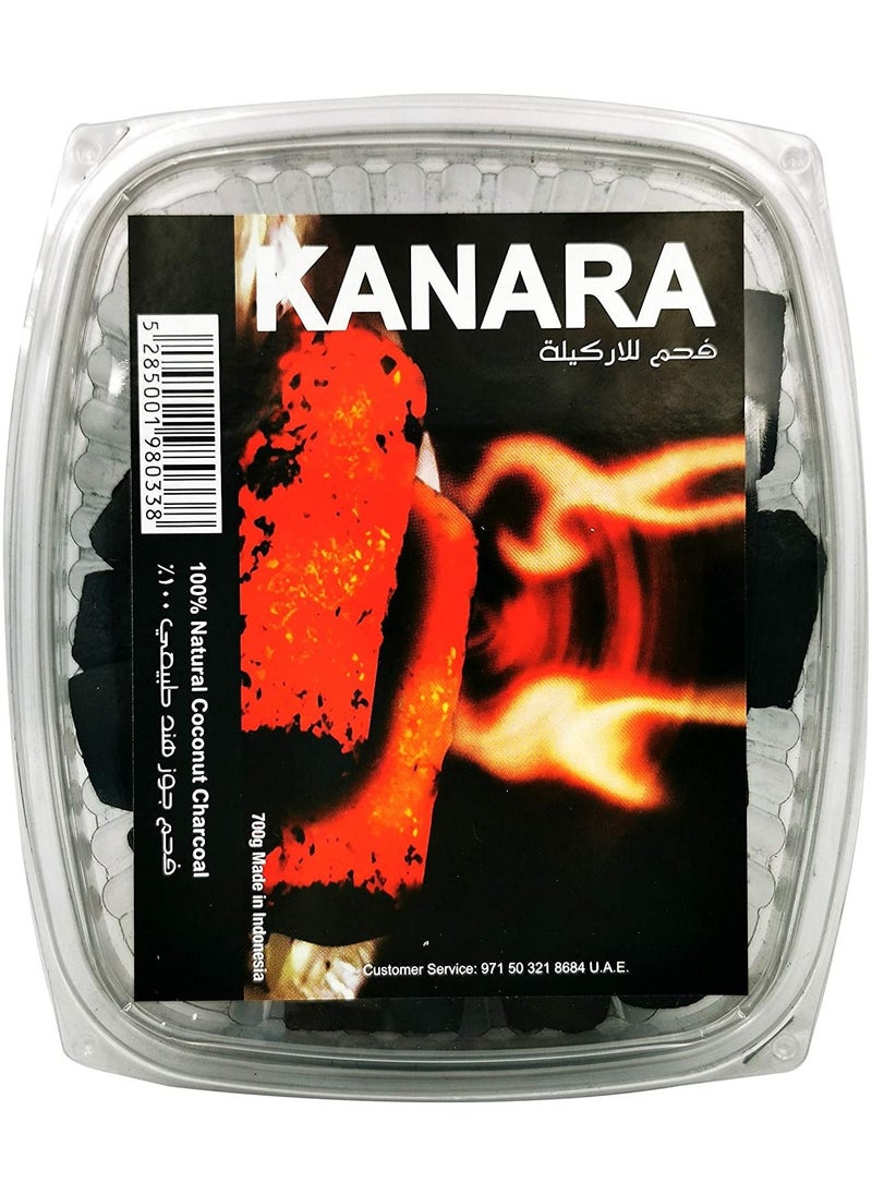 KANARA - Kanara Coconut Shell Charcoal - 100% Natural Coal Cubes for Shisha, Hookah, Bakhoor, Incense, BBQ - Long-Lasting, Low Smoke, Odorless Briquettes - No Taste, Chemicals or Additives - 1 kg Box - Image 1