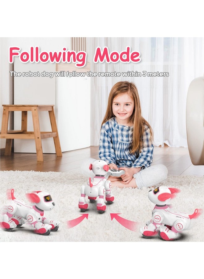 SONOMO Remote Control Robot Dog Toy, Interactive Robotic Puppy Toys - Fun And Programmable Stunt Robot Dog For Kids Ages 3-8 Pink (Pink) - Image 5