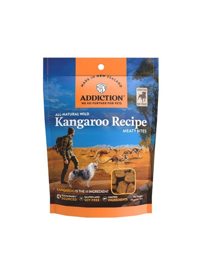 Addiction Meaty Bites All Life Stages Grain-Free Premium Kangaroo Dog Treats - 4 Ounces - Image 1