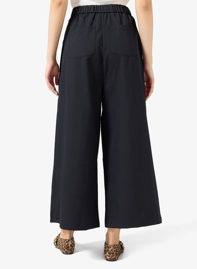 جينجر بنطلون واسع بخصر عالٍ وتفاصيل ثنيات - Image 3