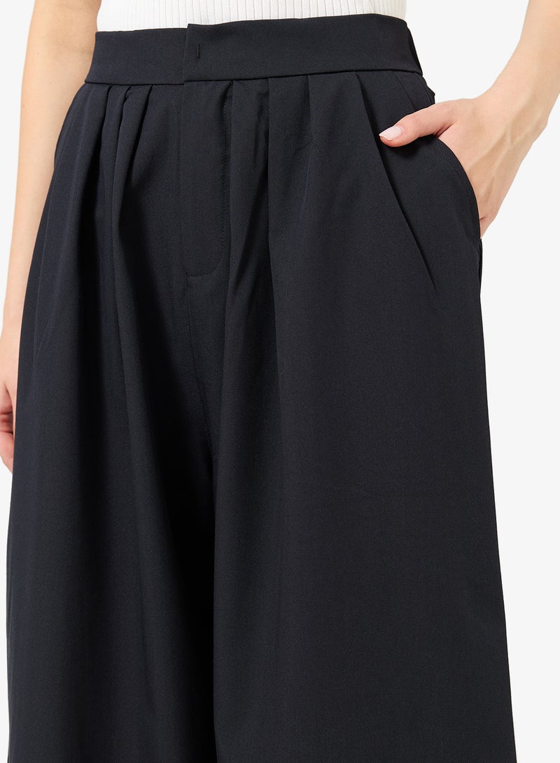 جينجر بنطلون واسع بخصر عالٍ وتفاصيل ثنيات - Image 4