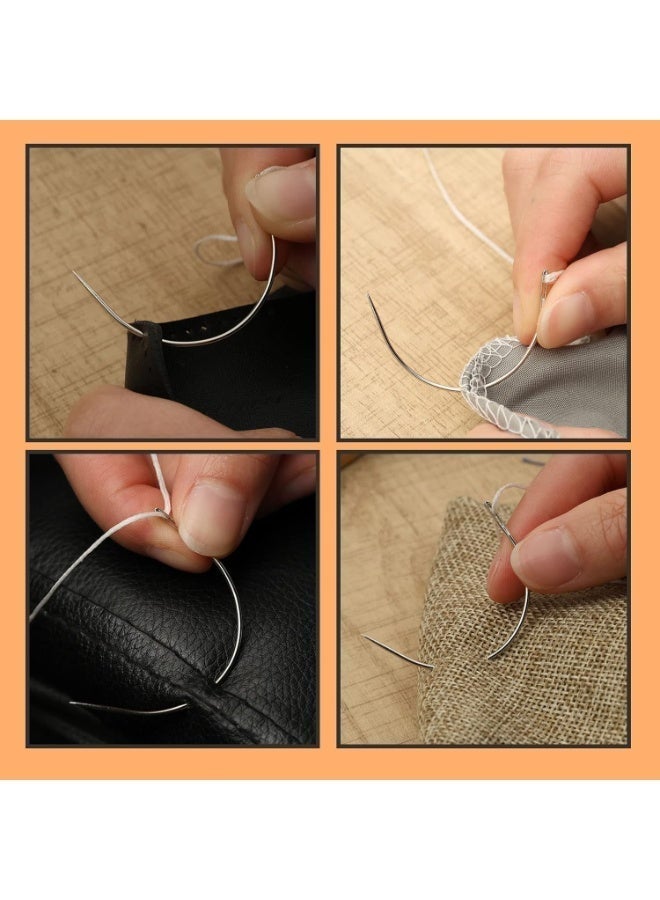 ChicAbode 100PCS Curved Needles, Bending Needles, Leather Needles, Carpet Leather Canvas Repair Knitting Needles, Blocking Knitting, Modeling and Handicrafts, 2 Inches, 2.5 Inches, 3 Inches and 3.5 Inches - Image 5