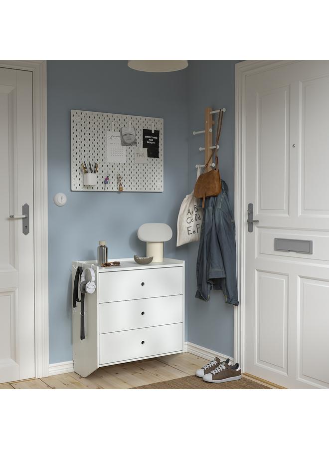 erorex Chest Of 3 Drawers, White/Wall Mounted, 69X78 Cm - Image 2