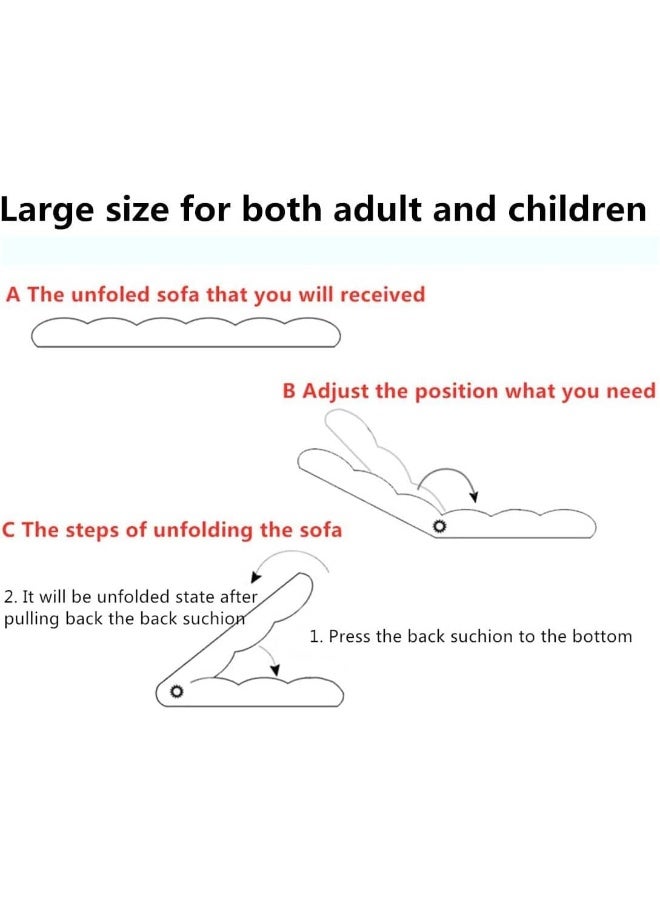 GO2CAMPS Camping Chair with Cushion, Sand Desert Floor Sitting Chair, Lazy Chair Adjustable Angles Padded Back Support, Arabic Majlis Chair, Fold Flat for Meditation, Yoga Chair, Reading, TV Watching, Gaming - Image 4