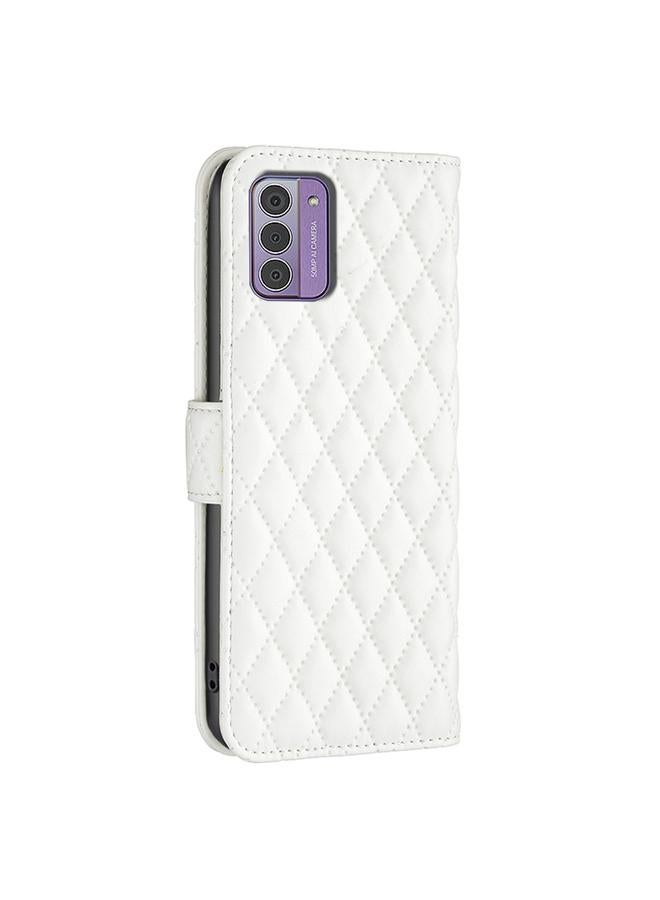 S-TOP Case For Nokia G42 Diamond Lattice Wallet Flip Leather Phone Case - Image 3