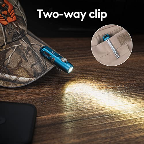 RovyVon A3 Gen 4 Mini Keychain Flashlight Super Bright 650 Lumens USB C Rechargeable EDC Flashlight WaterResistant Compact and Portable for Everyday Carry Camping Hiking Emergency Blue - Image 3