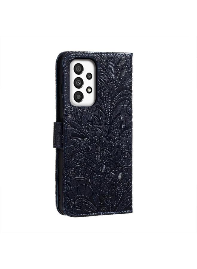 S-TOP Case For Samsung Galaxy A34 5G Lace Flower Embossing Flip Leather Phone Case - Image 3