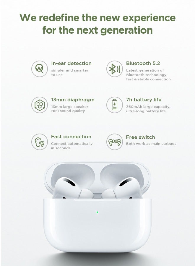 Groom JR-T03S Pro TWS Wireless Earbuds White