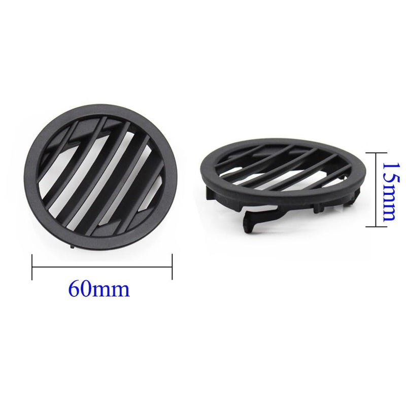 2PCS Dash Air Vent Outlet Cover Set for Mercedes Benz Black - Image 4