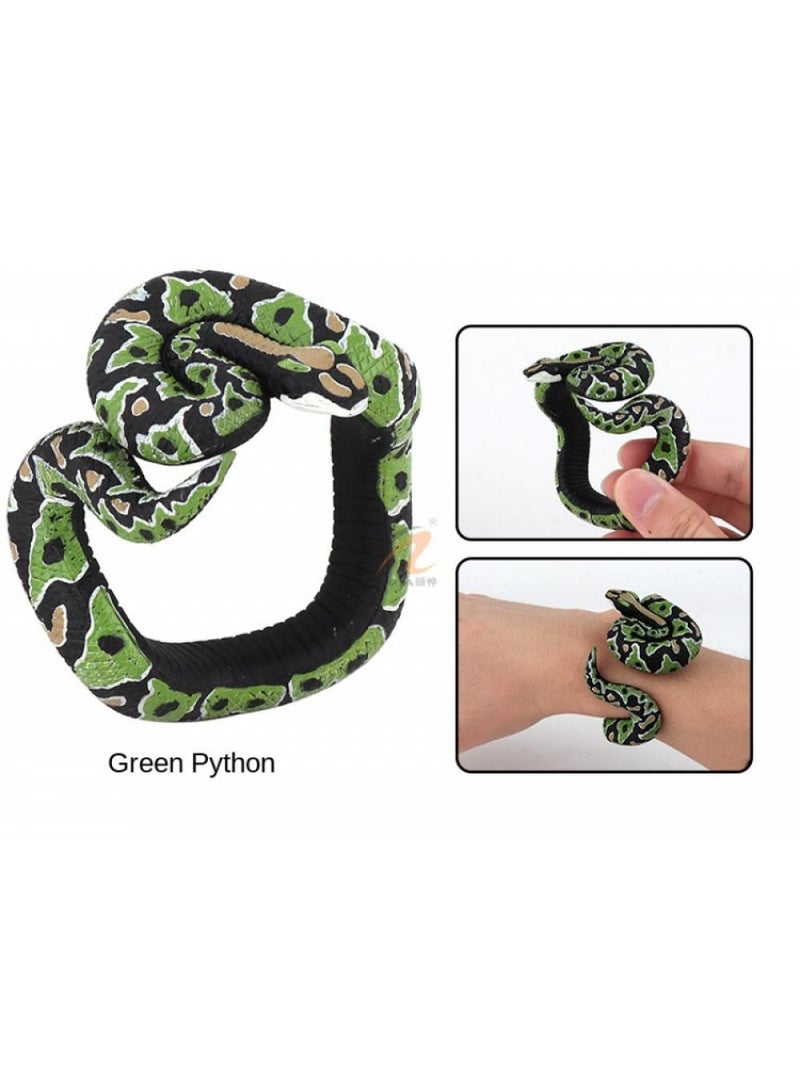 General Simulation Green Water Python Snake Bracelet Prank Toy  - Image 2