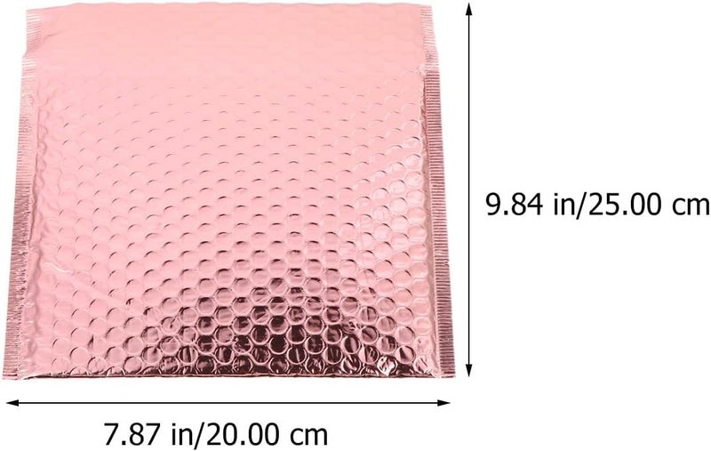 25pcs Rose Color Bubble Padded Envelope Bags 25x20cm Self-seal Shipping Packaging Envelopes for Mailing and Business Use - Image 2