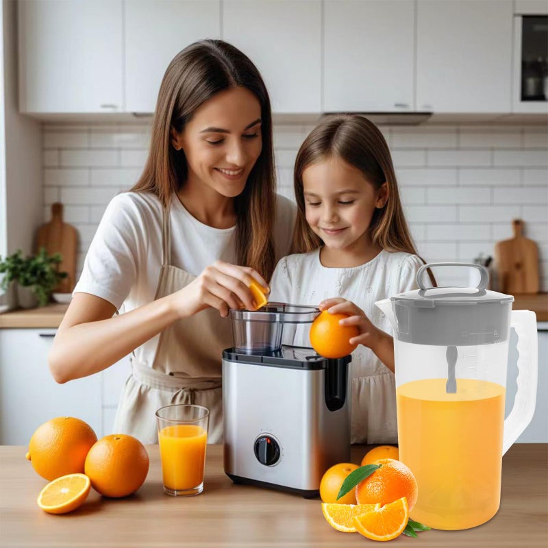 Hlimior 3 Pack Mixing Pitcher for Drinks 2 Quart/ 64oz Plastic Water Pitcher with Lidï¼ŒEasy-Mix Juice Containerï¼ŒAngled Plastic Blades and Adjustable Mixer Plunger for Juice, Tea, Beverage Container - Image 5