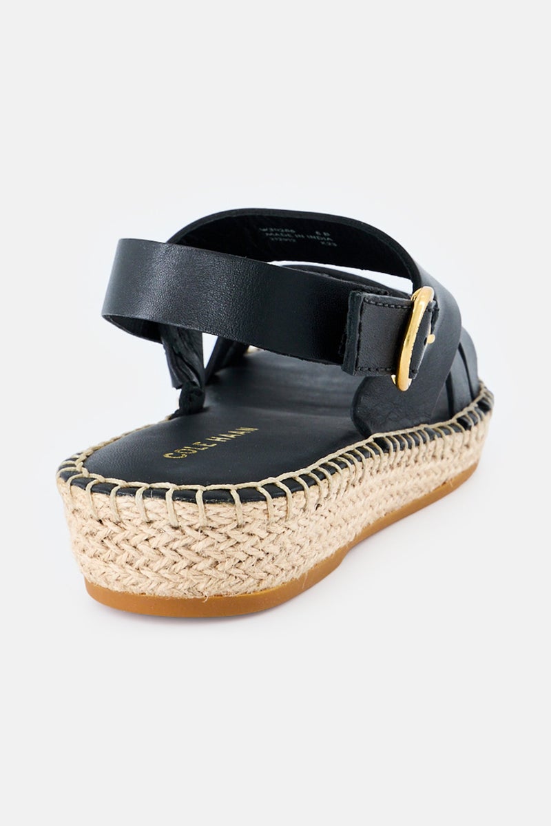 COLE HAAN Women Medium Cf Tilden Adjustable Buckle Closure Sandals, Black - Image 3