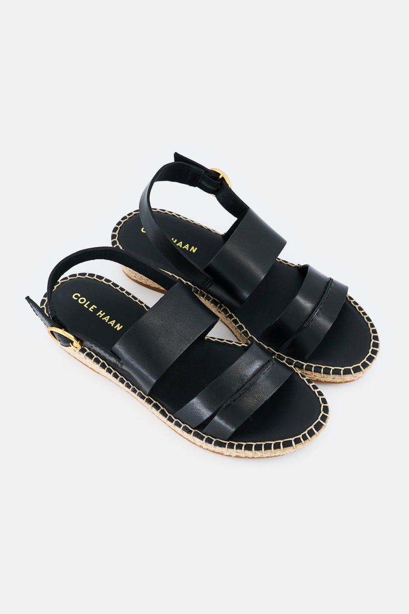 COLE HAAN Women Medium Cf Tilden Adjustable Buckle Closure Sandals, Black - Image 2