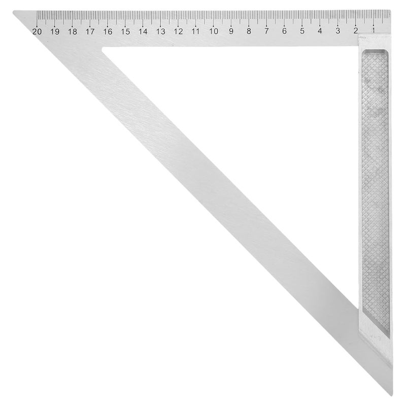 Aluminum Alloy Triangle Ruler 90 Degree Wide Base Carpenter Square Measuring Tool 200mm Precision Positioning Ruler for Woodworking Drafting and Construction - Image 1