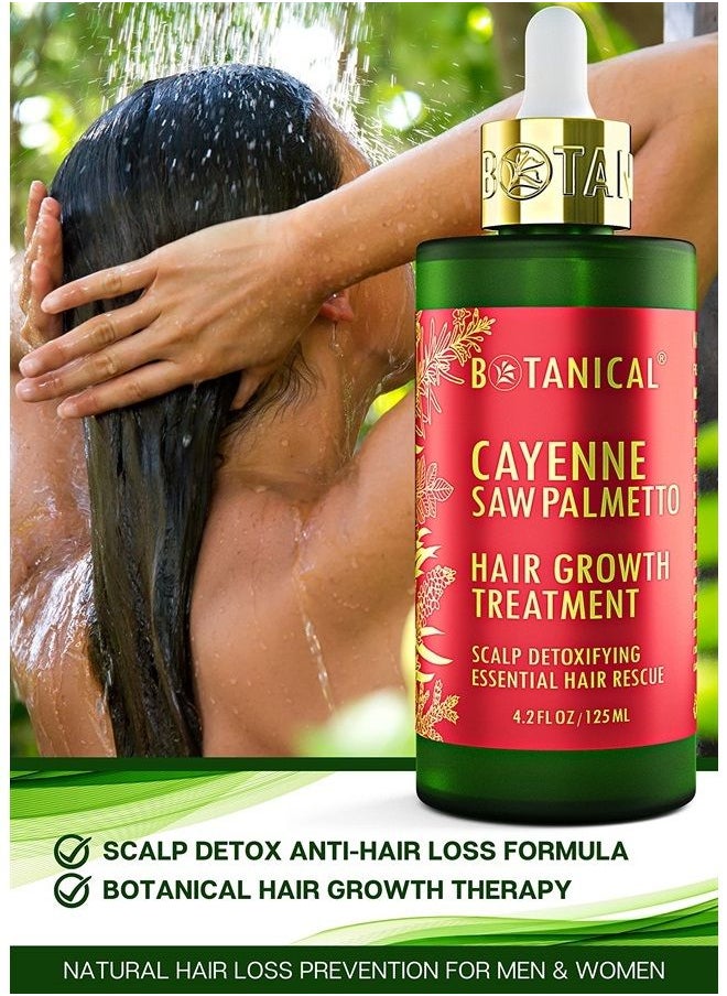BOTANICAL HAIR GROWTH LAB - Botanical Hair Growth Lab - Hair Loss Treatment - Cayenne Saw Palmetto - Scalp Detox Hair Thinning Prevention - 4.2 Fl Oz (Pack of 1) - Image 1
