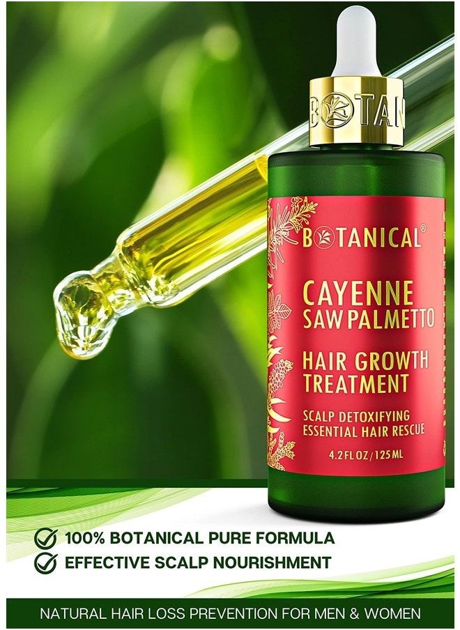 BOTANICAL HAIR GROWTH LAB - Botanical Hair Growth Lab - Hair Loss Treatment - Cayenne Saw Palmetto - Scalp Detox Hair Thinning Prevention - 4.2 Fl Oz (Pack of 1) - Image 1