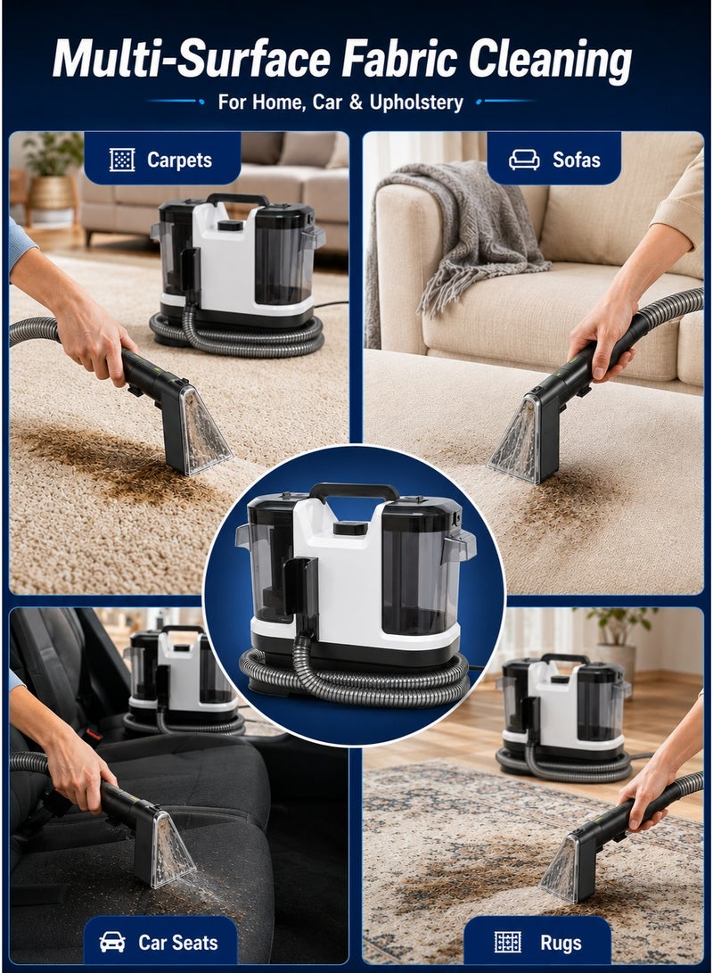Panda Carpet Cleaner Wired Dry & Wet Cleaner, Removes Tough Spot & Stain, Easy To Use on Multi Surfaces: Sofa, Car And Upholstery 500W Black - Image 5