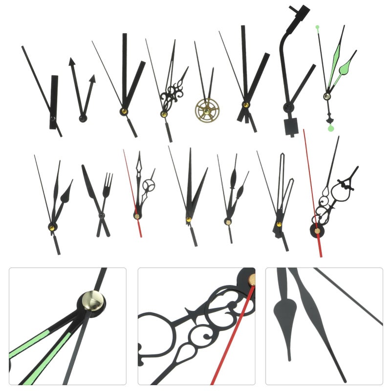 15 Sets Clock Hands Replacement Kit DIY Wall Clock Movement Parts for Easy Installation - Image 3