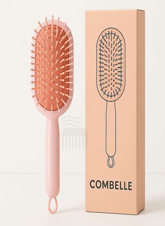 COMBELLE Detangling Hair Brush for Kids & Adults | Scalp Massaging, Pain-Free Smooth Brushing, Wet & Dry Use | Best Hair Brush for Long, Curly, and Frizzy Hair | Gentle & Lightweight Hair Comb for Tangles - Image 2