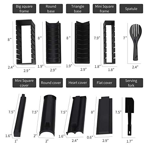 MLRYH Sushi Making Kit Sushi Maker 12 Pcs Plastic Premium set Sushi Tool Set Sushi Rice Roll Mold Shapes, DIY Sushi Roller Tool for Home Beginners. - Image 5