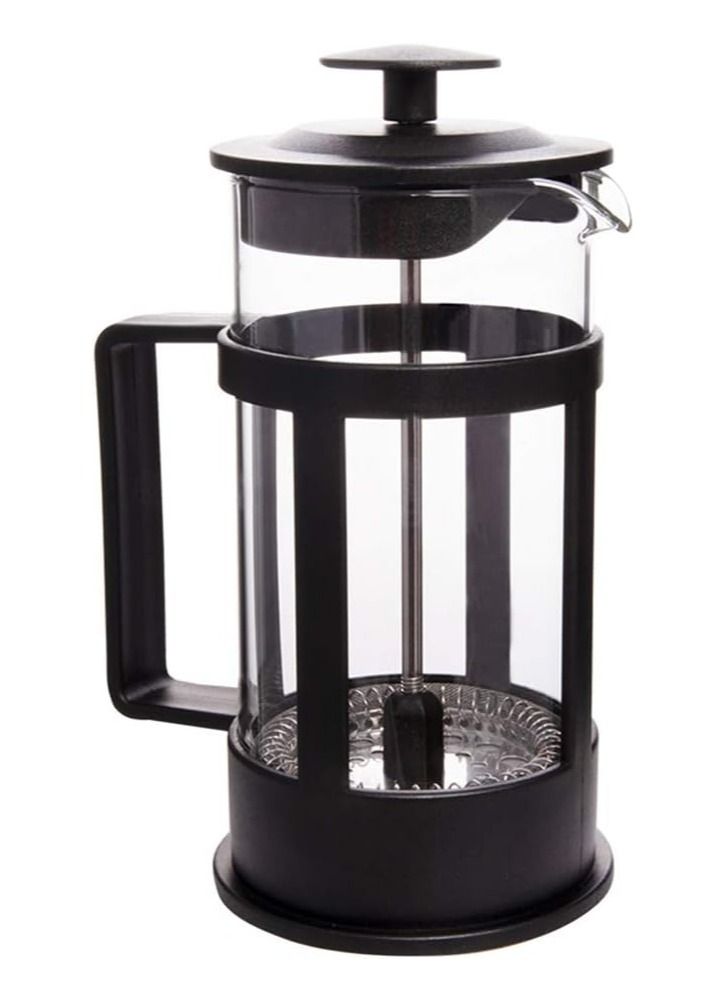 DubaiGallery French Press Coffee and Tea Maker, Borosilicate Glass Coffee Press, Stainless Steel Filter, Durable and Heat Resistant, Black - Image 1