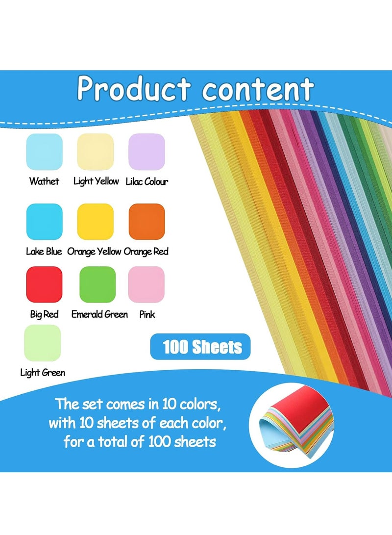 Oasisgalore 100 Sheets A4 Coloured Art Paper for Decorating Drawing Folding DIY Arts and Crafts - Image 3