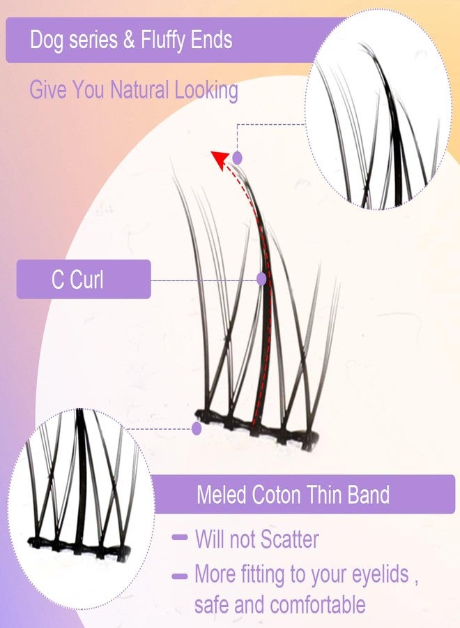 maycreate مجموعة تمديد الرموش الصناعية MAYCREATE® بتجعيد طبيعي، 11 مم، رموش صناعية مقسمة لتمديد الرموش للاستخدام اليومي أو الحفلات - Image 3
