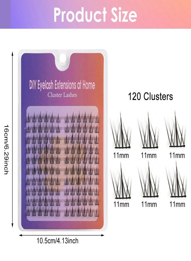 maycreate مجموعة تمديد الرموش الصناعية MAYCREATE® بتجعيد طبيعي، 11 مم، رموش صناعية مقسمة لتمديد الرموش للاستخدام اليومي أو الحفلات - Image 2