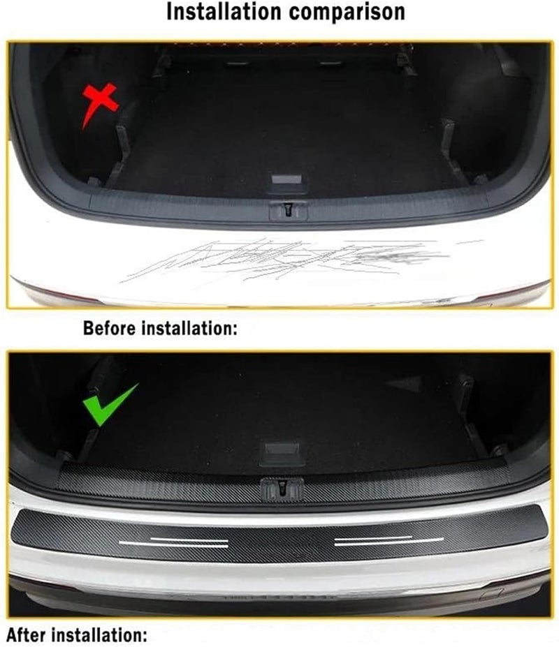 Vuzmode Carbon Fiber Rear Bumper Protector for Citroen C5 - Image 5