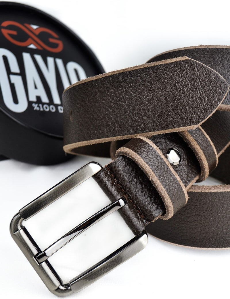Gayış Gayish Special Boxed | Premium %1oo Leather | Men's Jeans-Fabric Trouser Belt | Soft Leather Belt  - Image 4