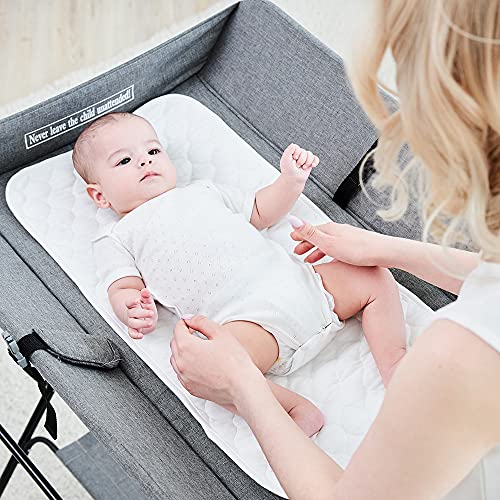 BlueSnail Bamboo Quilted Thicker Longer Waterproof Changing Pad Liners for babies 3 Count (white gourd pattern) by BlueSnail - Image 3