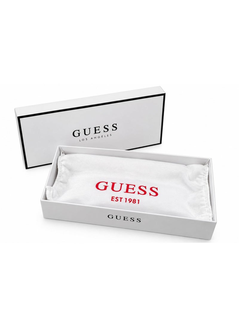 جس محفظة نسائية بسحاب محيطي مبطنة من Guess مع ترصيع، وردي - Image 5