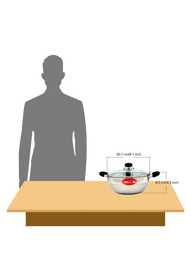 iBELL إيبيل قدر متعدد الاستخدامات من الفولاذ المقاوم للصدأ سعة 3 لترات مع صحنين إيدلي (10 إيدلي) وغطاء زجاجي - Image 5
