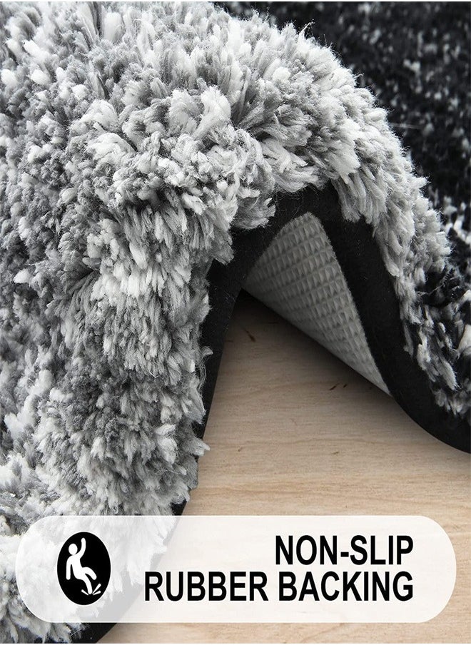 Ofrdncy Luxury Bathroom Rug Mat, Multiple sizes, Extra Soft and Absorbent Microfiber Bath Rugs, Non-Slip Plush  Bath Carpet, Machine Wash Dry(Black)  - Image 3