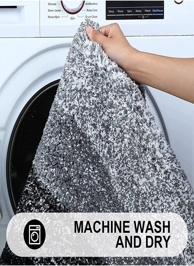 Ofrdncy Luxury Bathroom Rug Mat, Multiple sizes, Extra Soft and Absorbent Microfiber Bath Rugs, Non-Slip Plush  Bath Carpet, Machine Wash Dry(Black)  - Image 5