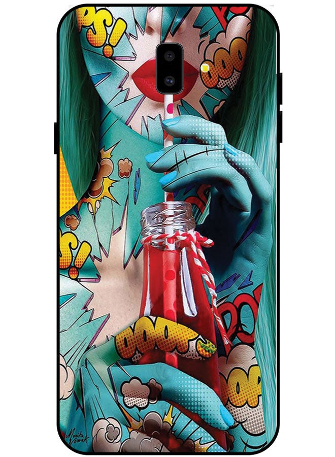 EYE CATCH Protective Case Cover For Samsung Galaxy J6 Smart Series Printed Protective Case Cover for Samsung J6 Tatto Girl - Image 1