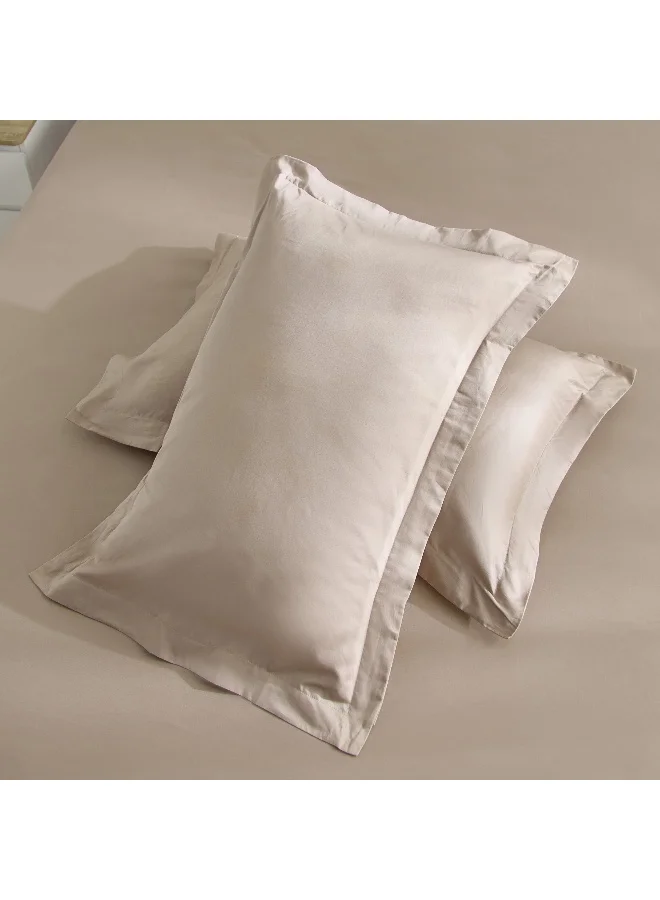 Home Box Opulent Luxe 2-Piece Cotton Solid Pillow Case Set - 50x75 cm