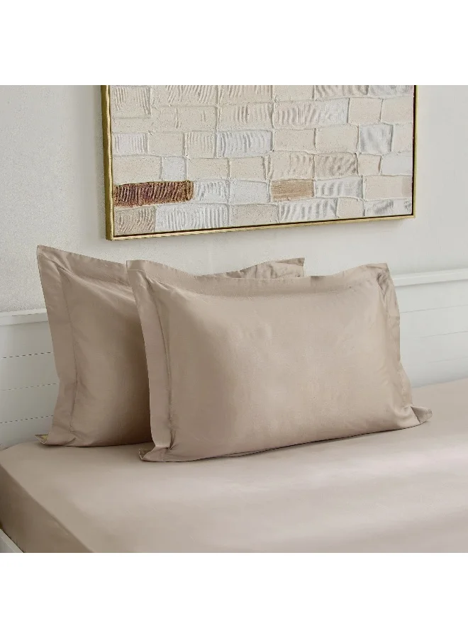 Home Box Opulent Luxe 2-Piece Cotton Solid Pillow Case Set - 50x75 cm