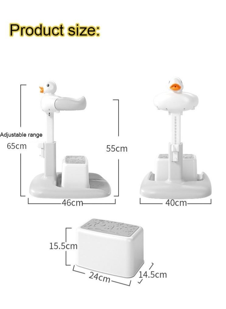 Macon Baby Bath Stand – Anti-Slip Toddler Shower Support Chair (6-36 Months),Adjustable,White - Image 2