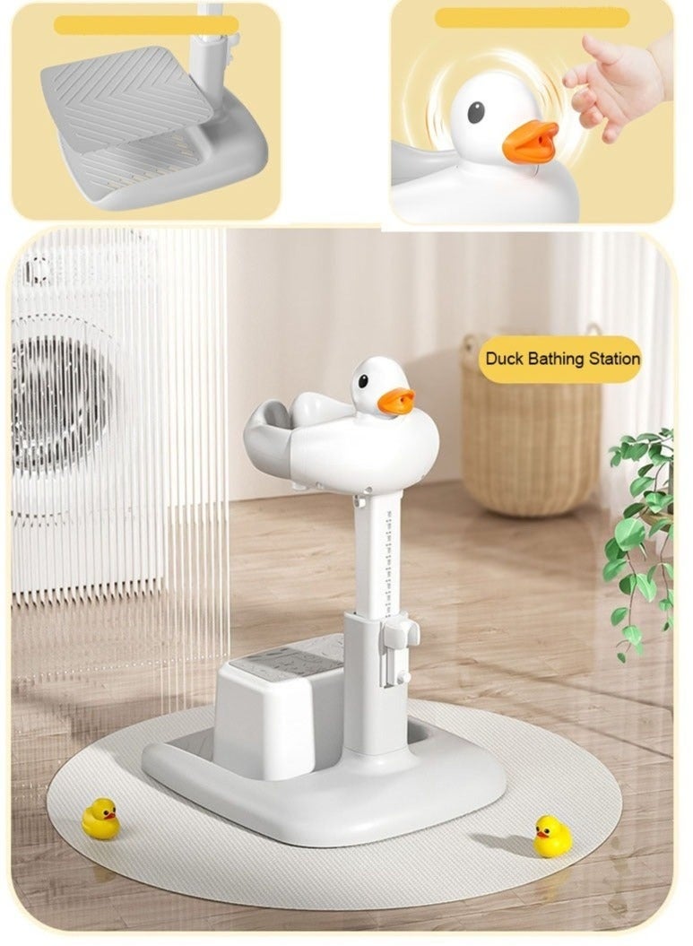 Macon Baby Bath Stand – Anti-Slip Toddler Shower Support Chair (6-36 Months),Adjustable,White - Image 5