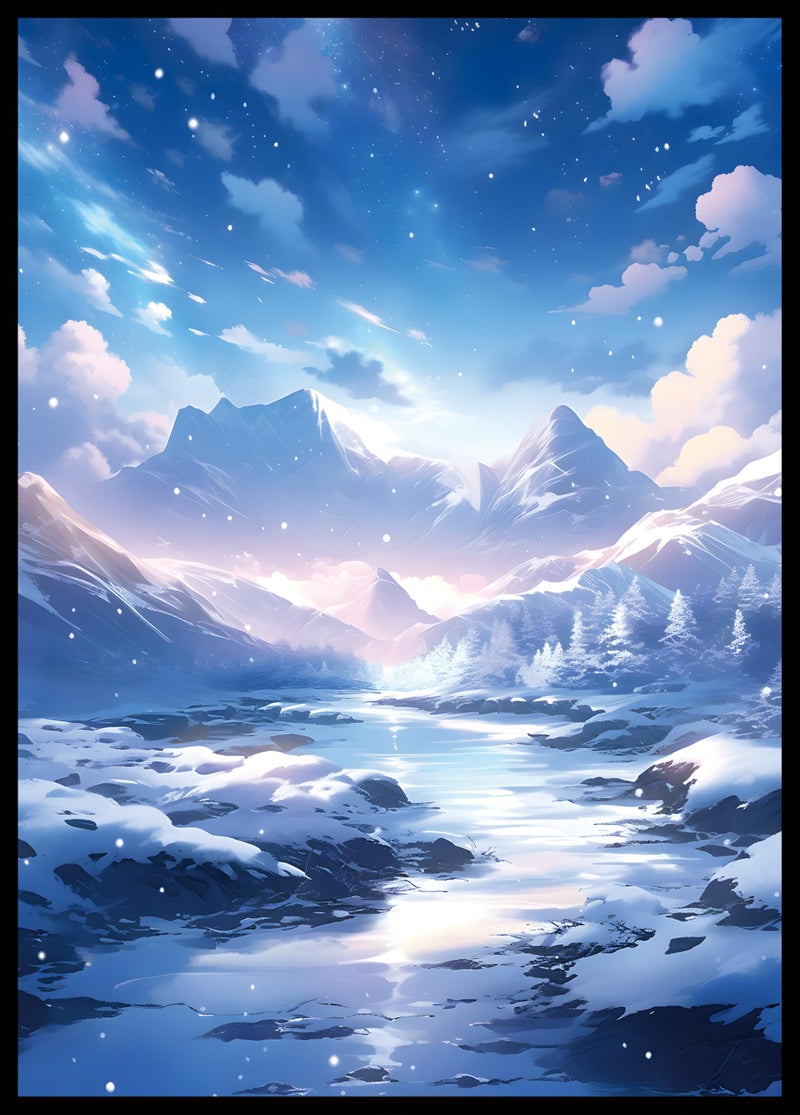 Kiiransr MTG Card Sleeves - Tundra(White Blue) - Fantasy Dual Lands Series - Ultra Clear Front & Matte Finish Back, 100 Count Standard Size TCG Art Sleeves for Magic The Gathering - Image 1