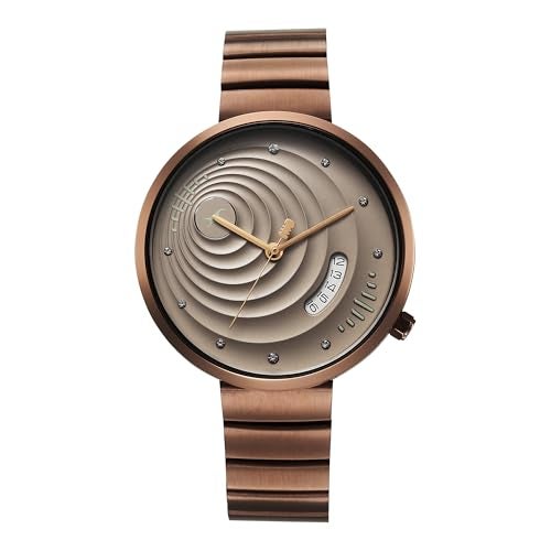Fastrack Groove Quartz Analog Beige Dial Stainless Steel Strap Watch for Women - Image 1